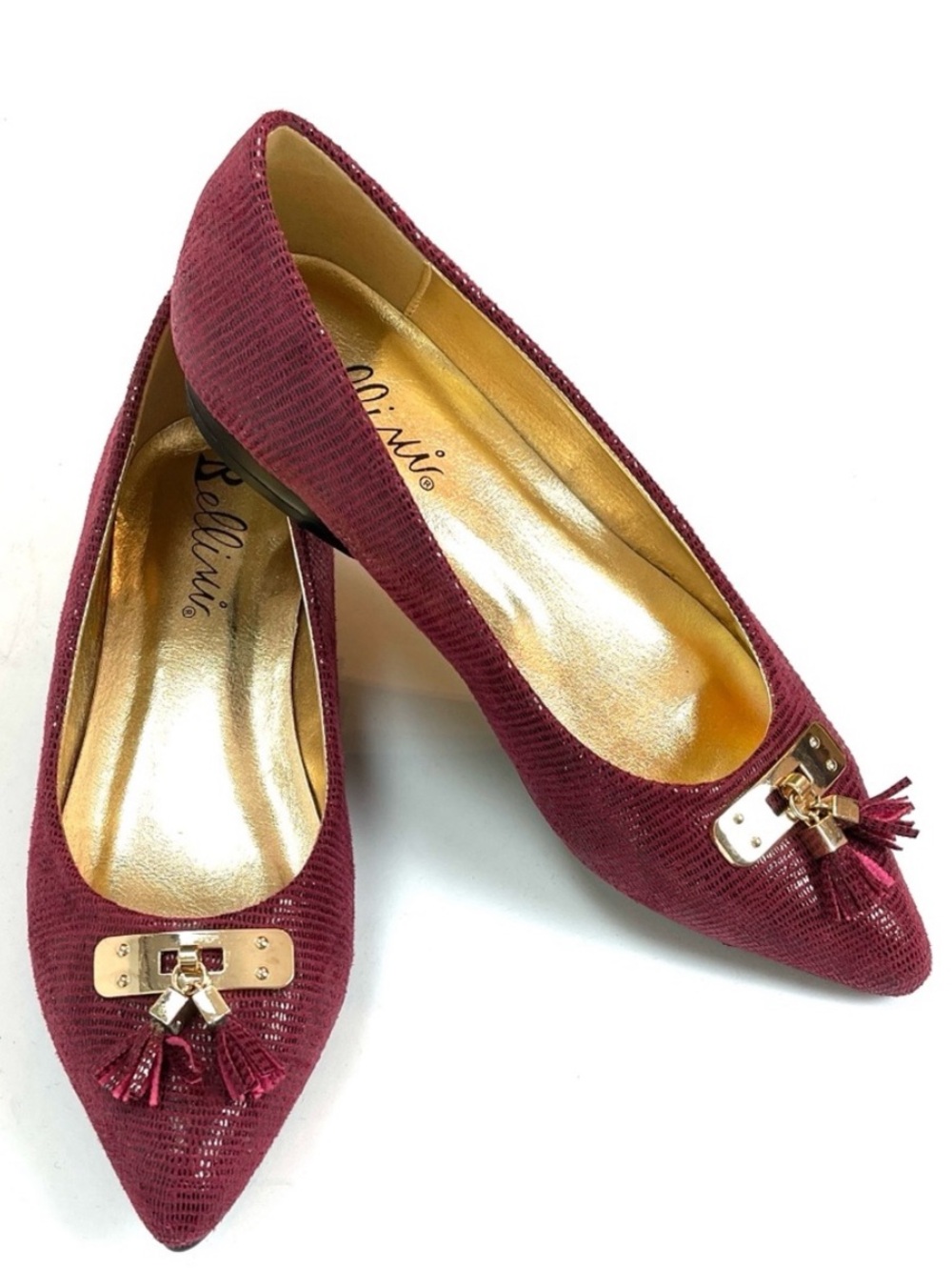BELLINI PLUM TASSEL ACCENT FLAT